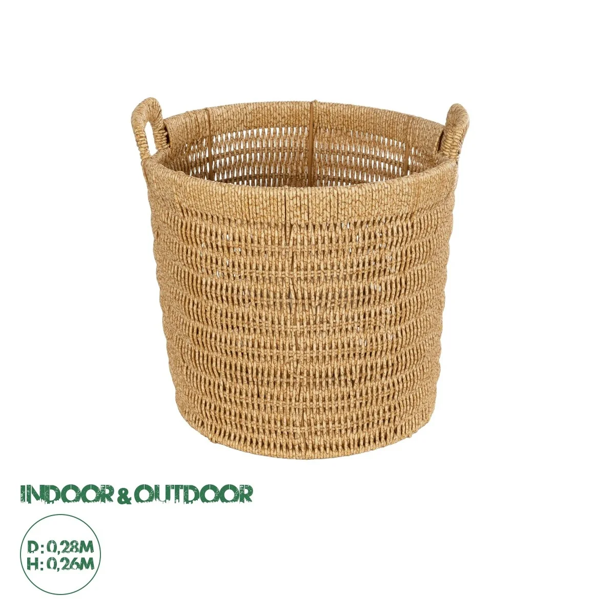 Φωτογραφία προϊόντος: GloboStar® Artificial Garden BARBADOS 21499 Διακοσμητικό Πλεκτό Καλάθι - Κασπώ Γλάστρα - Flower Pot Μπεζ Μ28 x Π28 x Υ26cm
