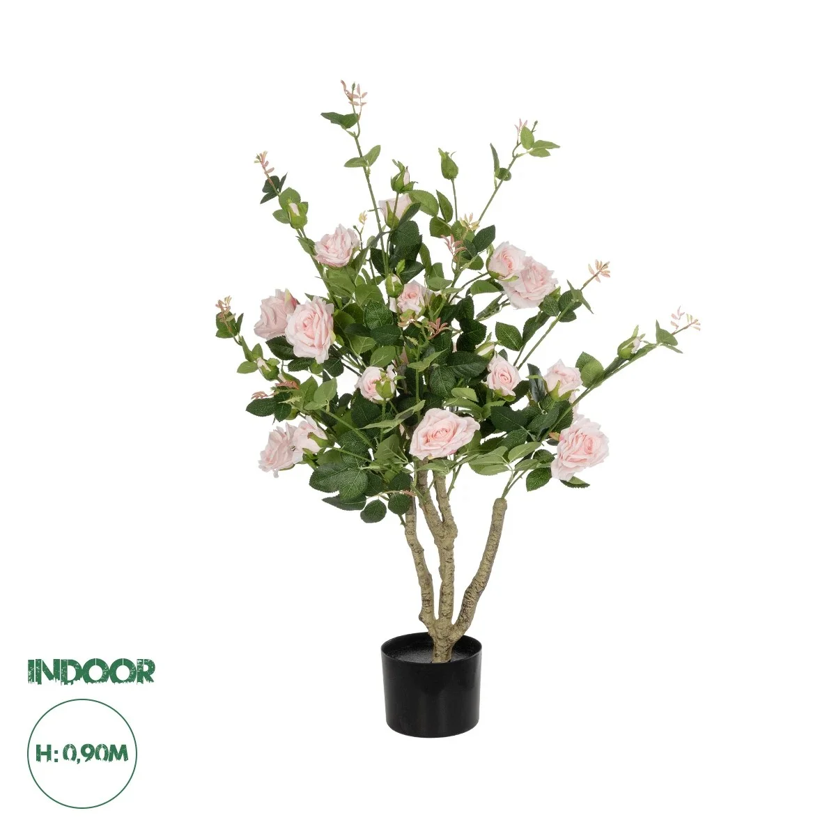 Φωτογραφία προϊόντος: GloboStar® Artificial Garden LIGHT PINK ROSES 21071 Τεχνητό Διακοσμητικό Δέντρο Τριανταφυλλιά Μ50 x Π50 x Υ90cm