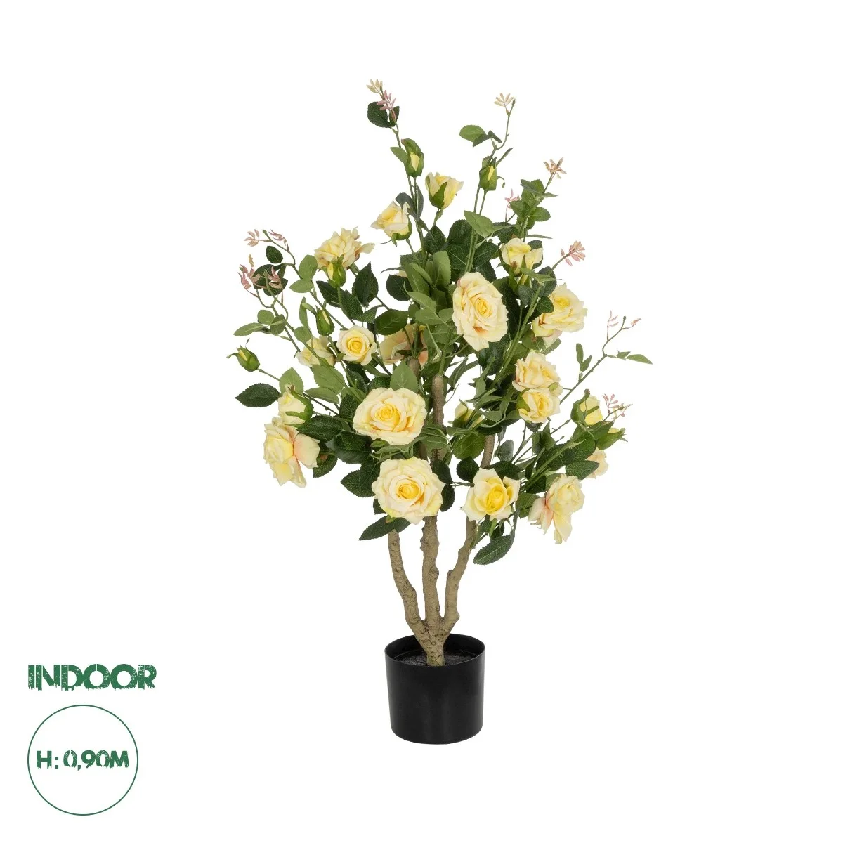 Φωτογραφία προϊόντος: GloboStar® Artificial Garden YELLOW ROSES 21073 Τεχνητό Διακοσμητικό Δέντρο Τριανταφυλλιά Μ50 x Π50 x Υ90cm