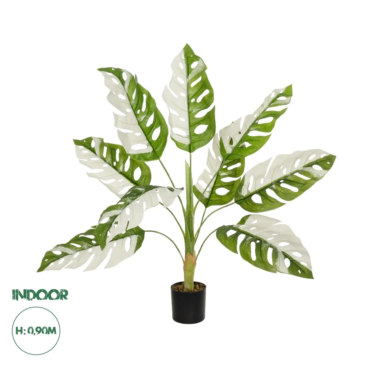Φωτογραφία προϊόντος: GloboStar® Artificial Garden ALBINO MONSTERA 20938 Τεχνητό Διακοσμητικό Φυτό Πράσινη & Λευκή Μονστέρα Μ90 x Π90 x Υ90cm