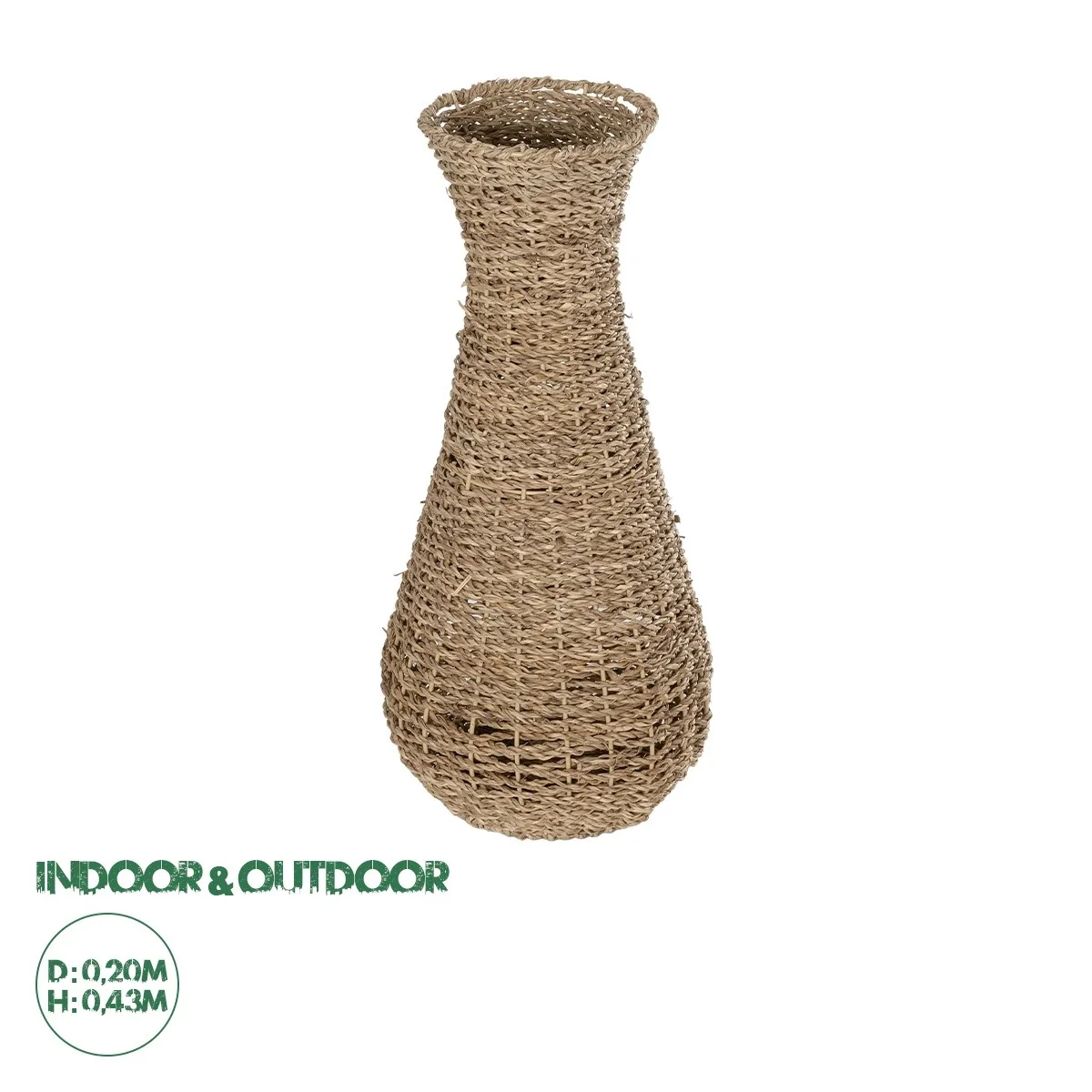 Φωτογραφία προϊόντος: GloboStar® Artificial Garden CALIFORNIA 21239 Διακοσμητικό Πλεκτό Καλάθι - Κασπώ Γλάστρα - Flower Pot Μπεζ Μ20 x Π20 x Υ43cm