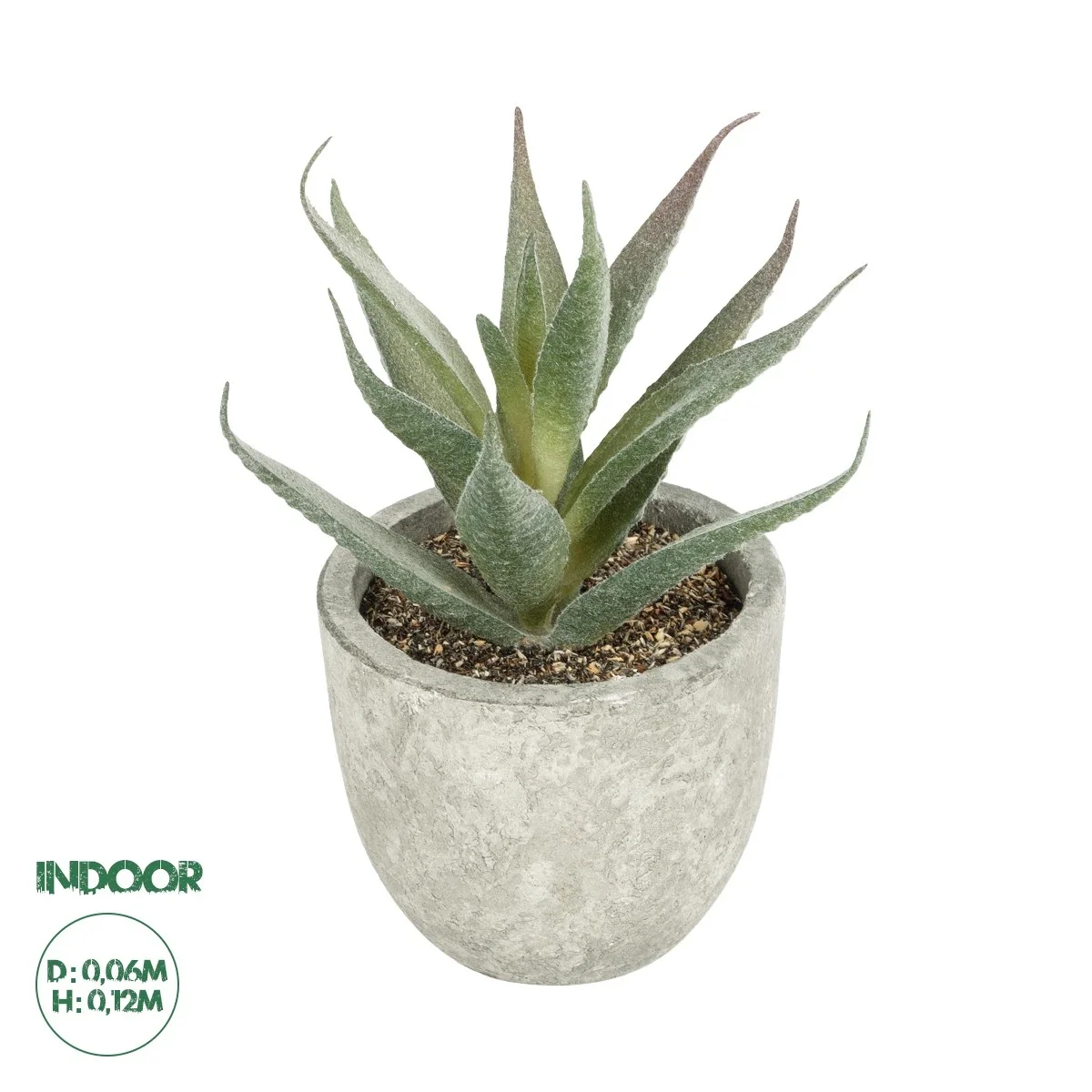 Φωτογραφία προϊόντος: GloboStar® Artificial Garden SUCCULENT ALOE 21022 Τεχνητό Διακοσμητικό Φυτό Αλόη Μ6 x Π6 x Υ12cm