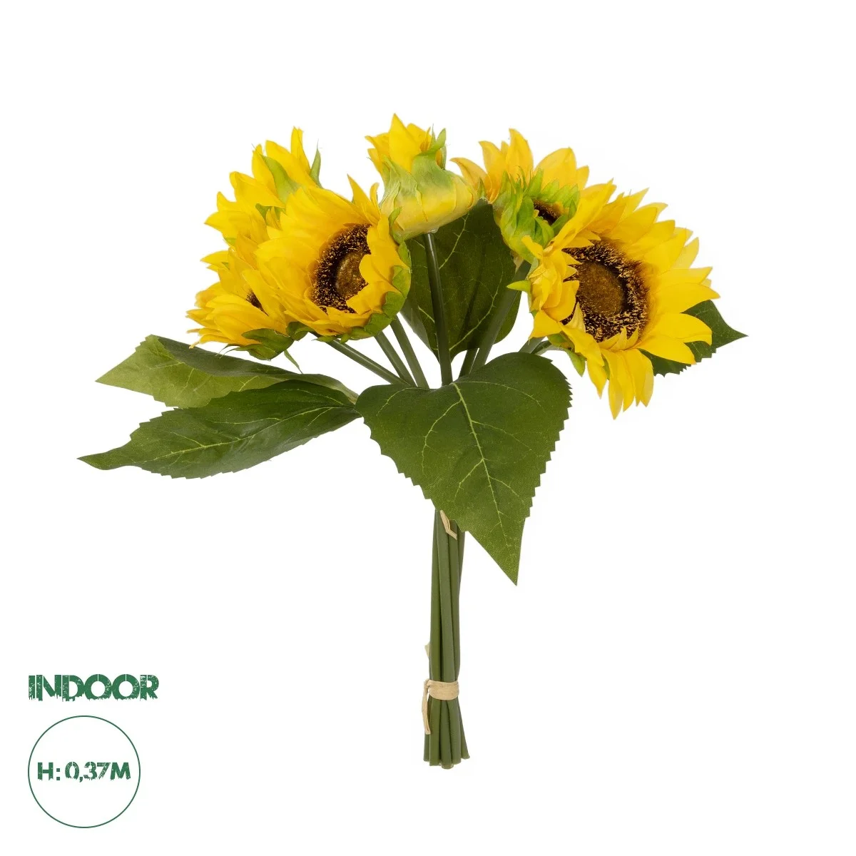 Φωτογραφία προϊόντος: GloboStar® Artificial Garden YELLOW SUNFLOWER BRANCH 21386 Τεχνητό Διακοσμητικό Μπουκέτο Ηλιοτρόπιο Κίτρινο Y37cm