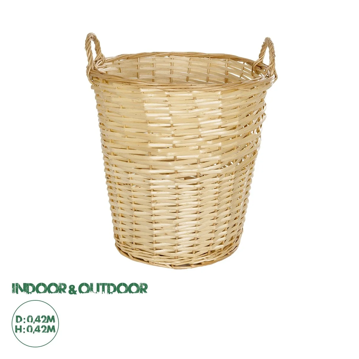 Φωτογραφία προϊόντος: GloboStar® Artificial Garden ARIZONA 21504 Διακοσμητικό Πλεκτό Καλάθι - Κασπώ Γλάστρα - Flower Pot Μπεζ Φ42 x Υ42cm