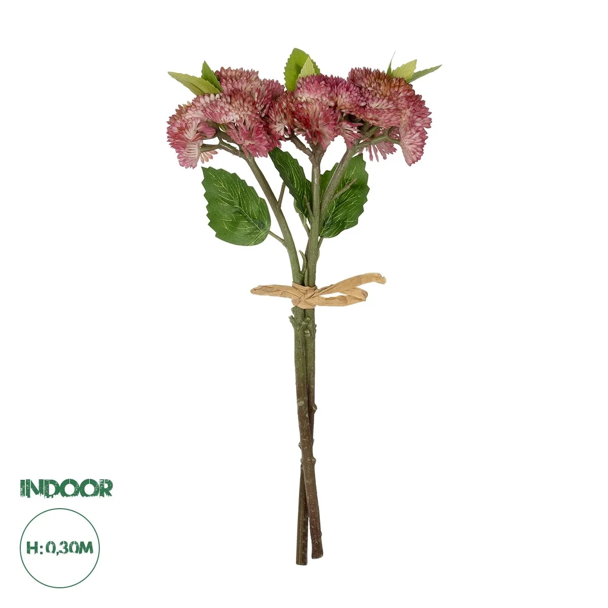 Φωτογραφία προϊόντος: GloboStar® Artificial Garden HOT PINK SEDUM BOUQUET 21347 Τεχνητό Διακοσμητικό Μπουκέτο Ροζ Σέδο Y30cm