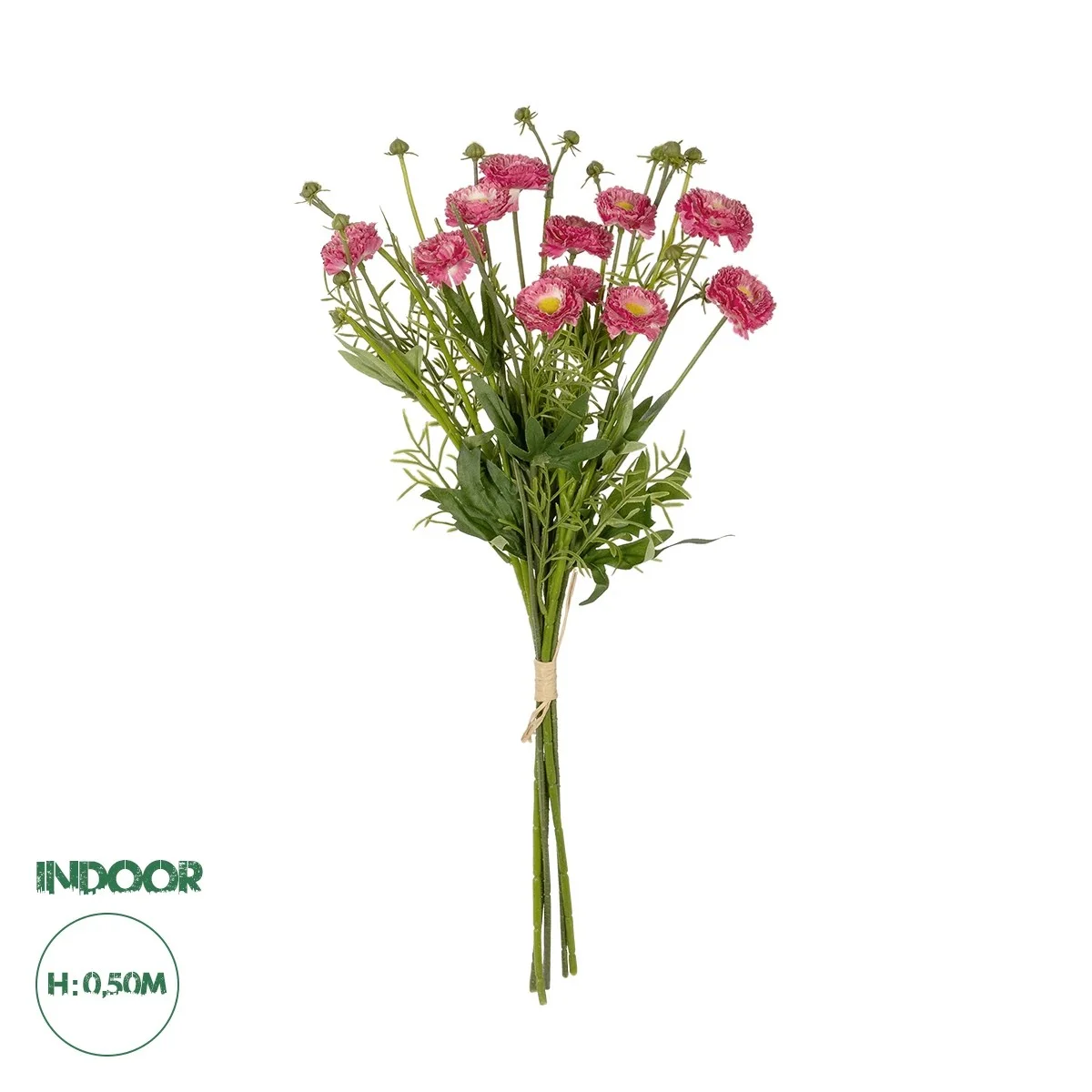 Φωτογραφία προϊόντος: GloboStar® Artificial Garden PINK CHRYSANTHEMUM BOUQUET 21328 Τεχνητό Διακοσμητικό Μπουκέτο Ροζ Χρυσάνθεμο Y50cm