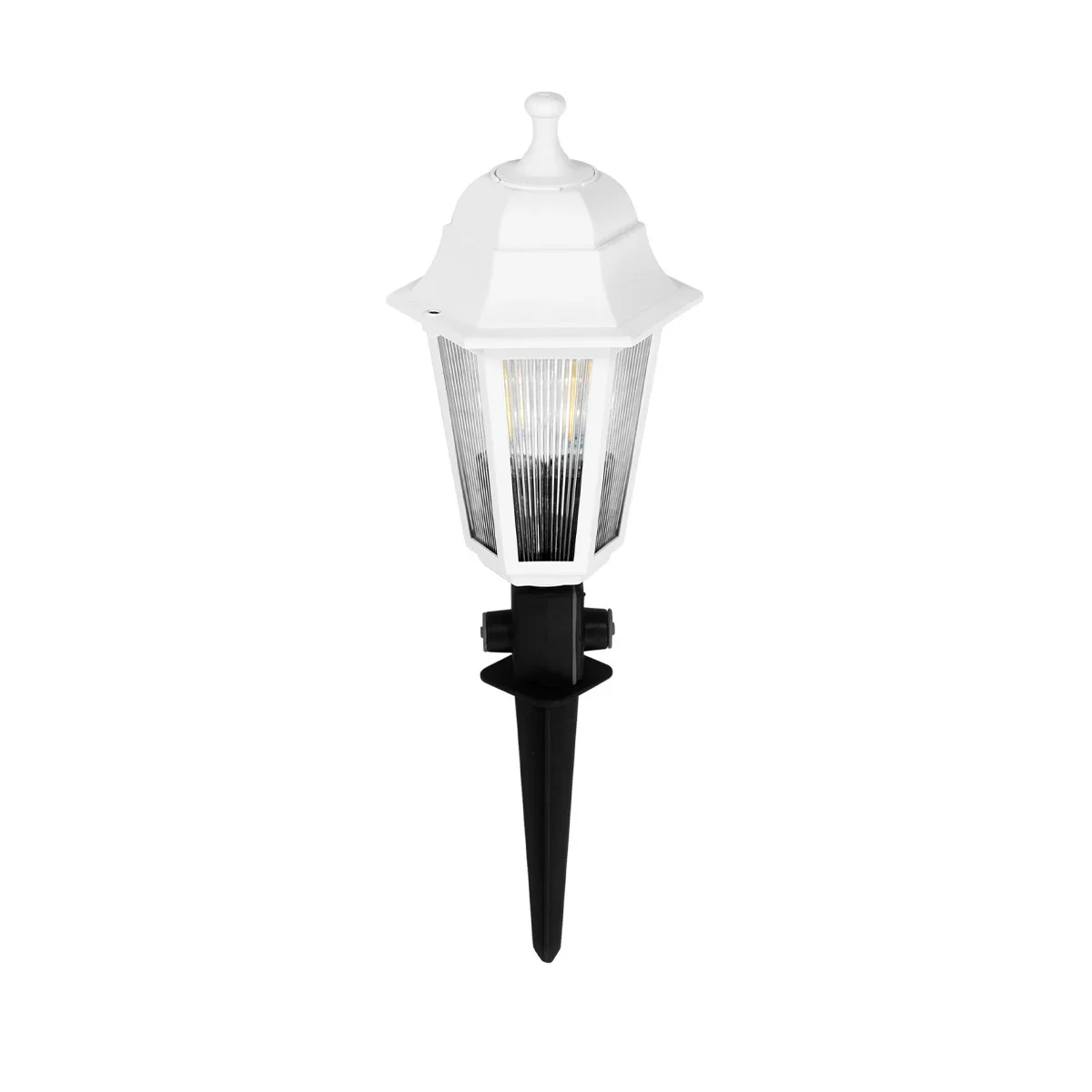 Φωτογραφία προϊόντος: GloboStar® VITRO 203-0203 Vintage Καρφωτό Φωτιστικό Φαναράκι Μονόφωτο 1 x E27 IP44 Λευκό & Διάφανο Πλαστικό - Μ17 x Π17 x Υ55cm