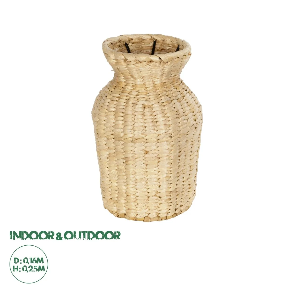 Φωτογραφία προϊόντος: GloboStar® Artificial Garden HAVANA 21222 Διακοσμητικό Πλεκτό Καλάθι - Κασπώ Γλάστρα - Flower Pot Μπεζ Μ16 x Π16 x Υ25cm