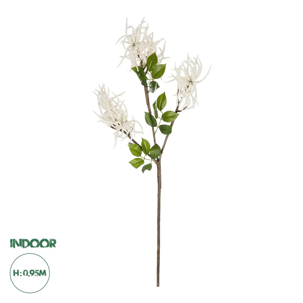 Φωτογραφία προϊόντος: GloboStar® Artificial Garden WHITE AMARANTHUS FRUIT BRANCH 21447 Τεχνητό Διακοσμητικό Κλαδί Λευκός Αμάρανθος Y95cm