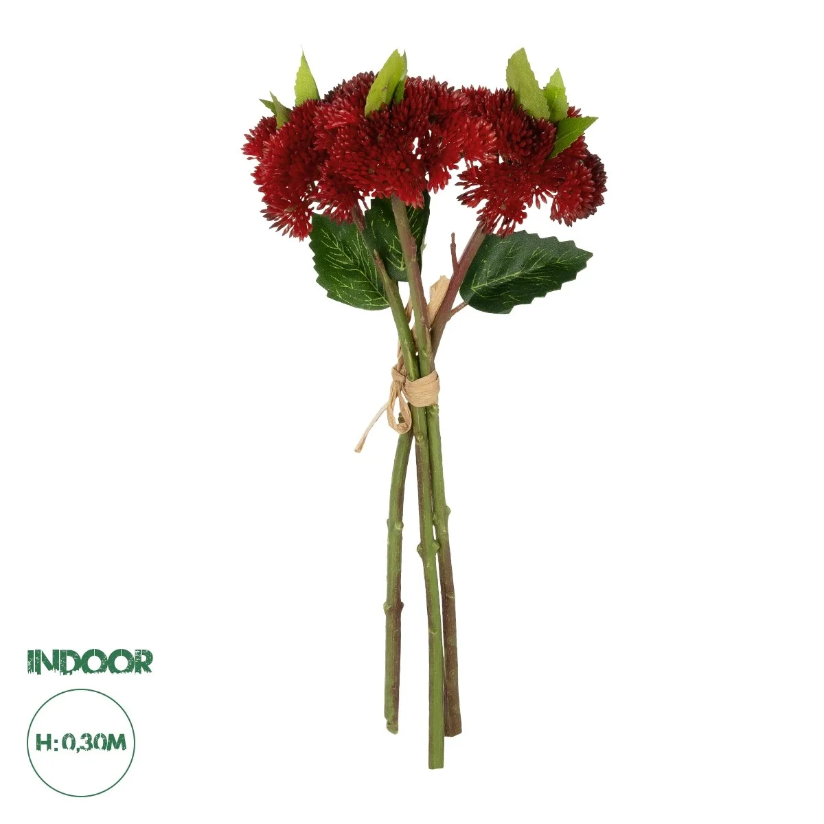 Φωτογραφία προϊόντος: GloboStar® Artificial Garden RED SEDUM BOUQUET 21349 Τεχνητό Διακοσμητικό Μπουκέτο Κόκκινο Σέδο Y30cm