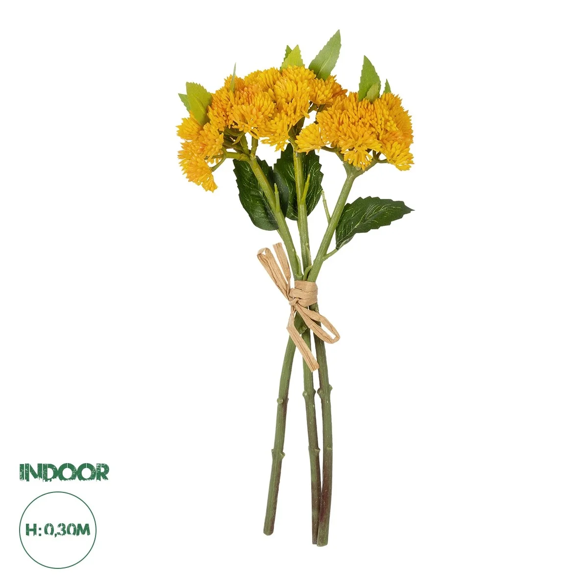 Φωτογραφία προϊόντος: GloboStar® Artificial Garden YELLOW SEDUM BOUQUET 21348 Τεχνητό Διακοσμητικό Μπουκέτο Κίτρινο Σέδο Y30cm