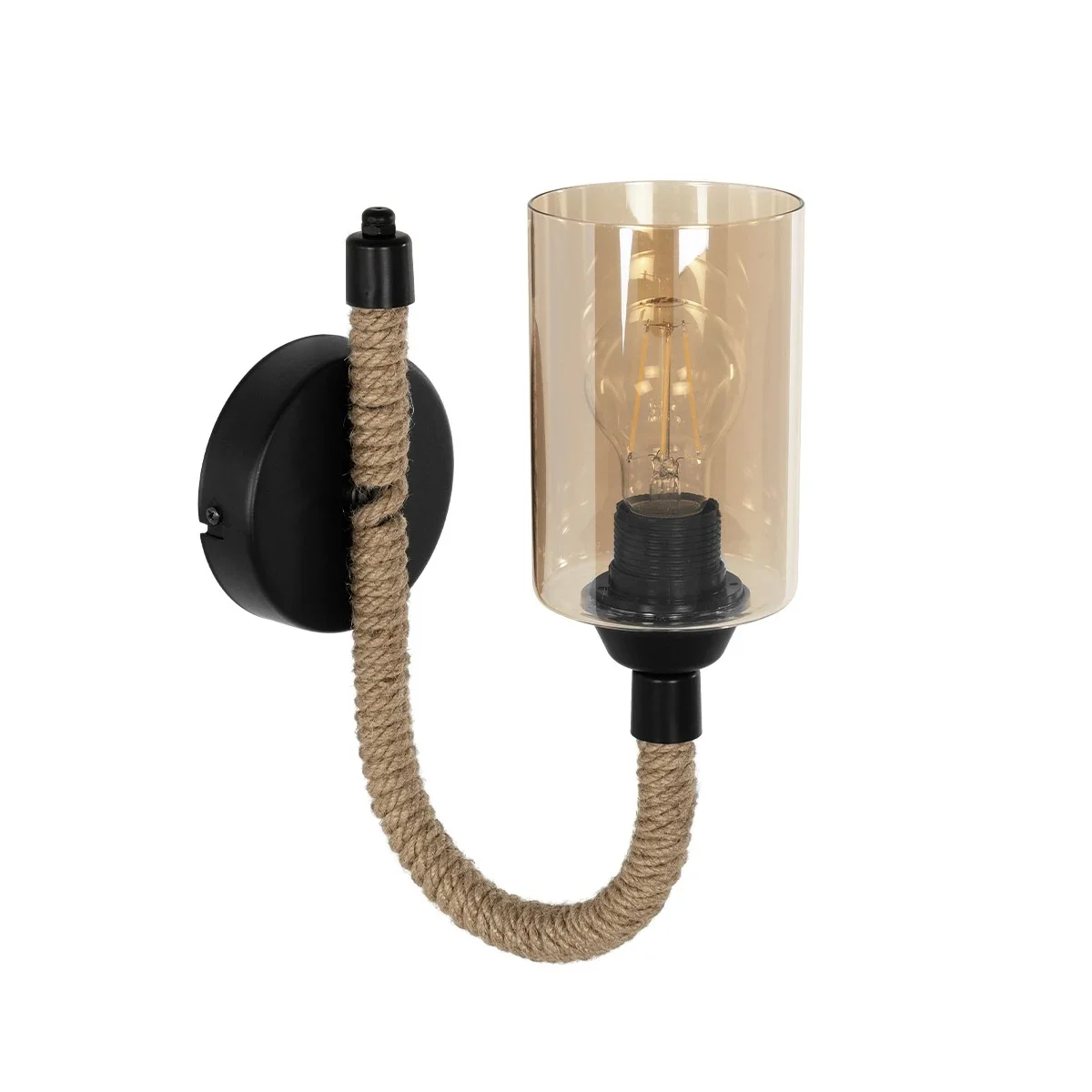Φωτογραφία προϊόντος: GLOBOSTAR® RIFT 203-0002 Vintage Φωτιστικό Τοίχου - Απλίκα με Ντουί 1 x E27 AC 220-240V IP20 - Μαύρο & Μπεζ - Μ12 x Π24 x Υ31cm