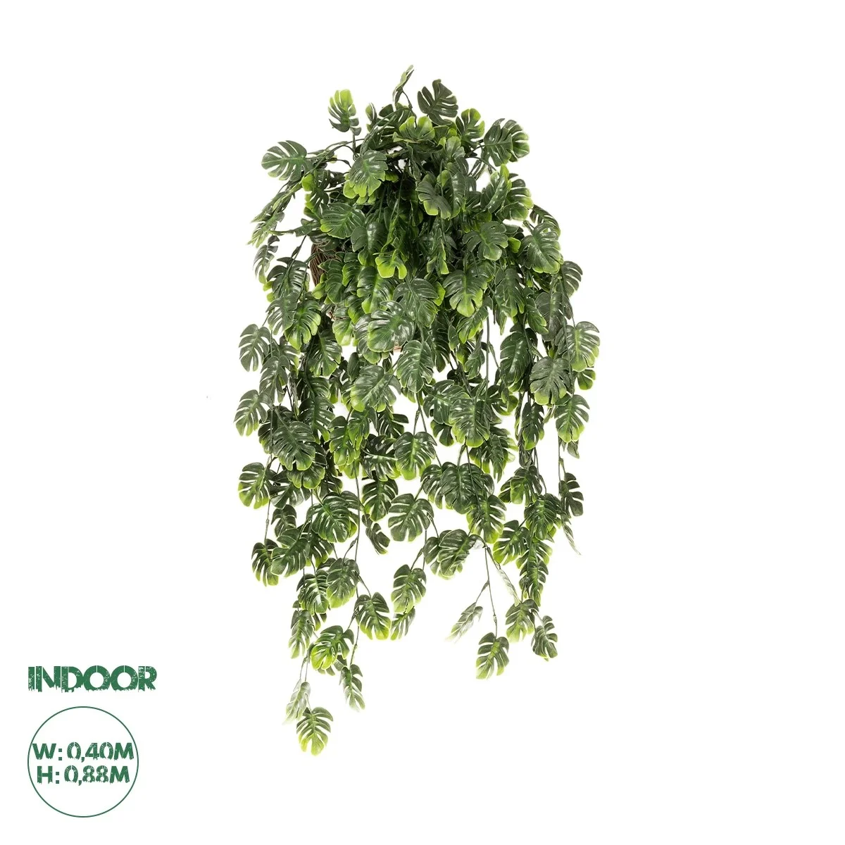 Φωτογραφία προϊόντος: GloboStar® Artificial Garden MONSTERA HANGING PLANT 20633 Τεχνητό Κρεμαστό Διακοσμητικό Φυτό Φτέρης Π40 x Μ40 x Y88cm