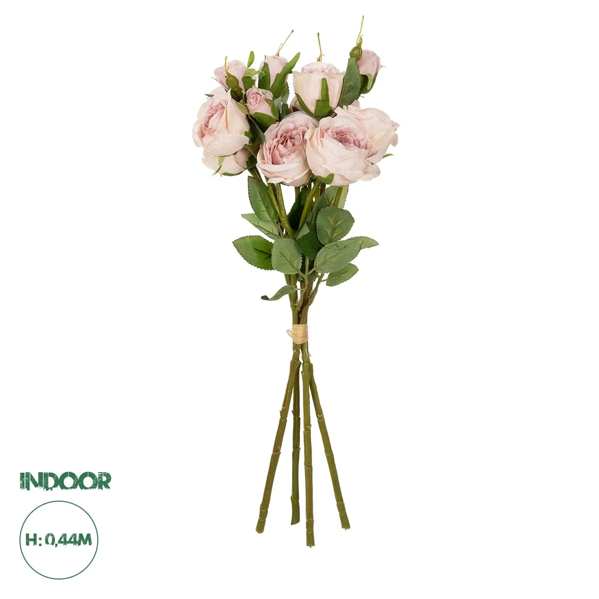 Φωτογραφία προϊόντος: GloboStar® Artificial Garden DUSTY PINK ROSE BOUQUET 21084 Τεχνητό Διακοσμητικό Μπουκέτο Τριαντάφυλλα Ανοιχτό Ροζ Y44cm