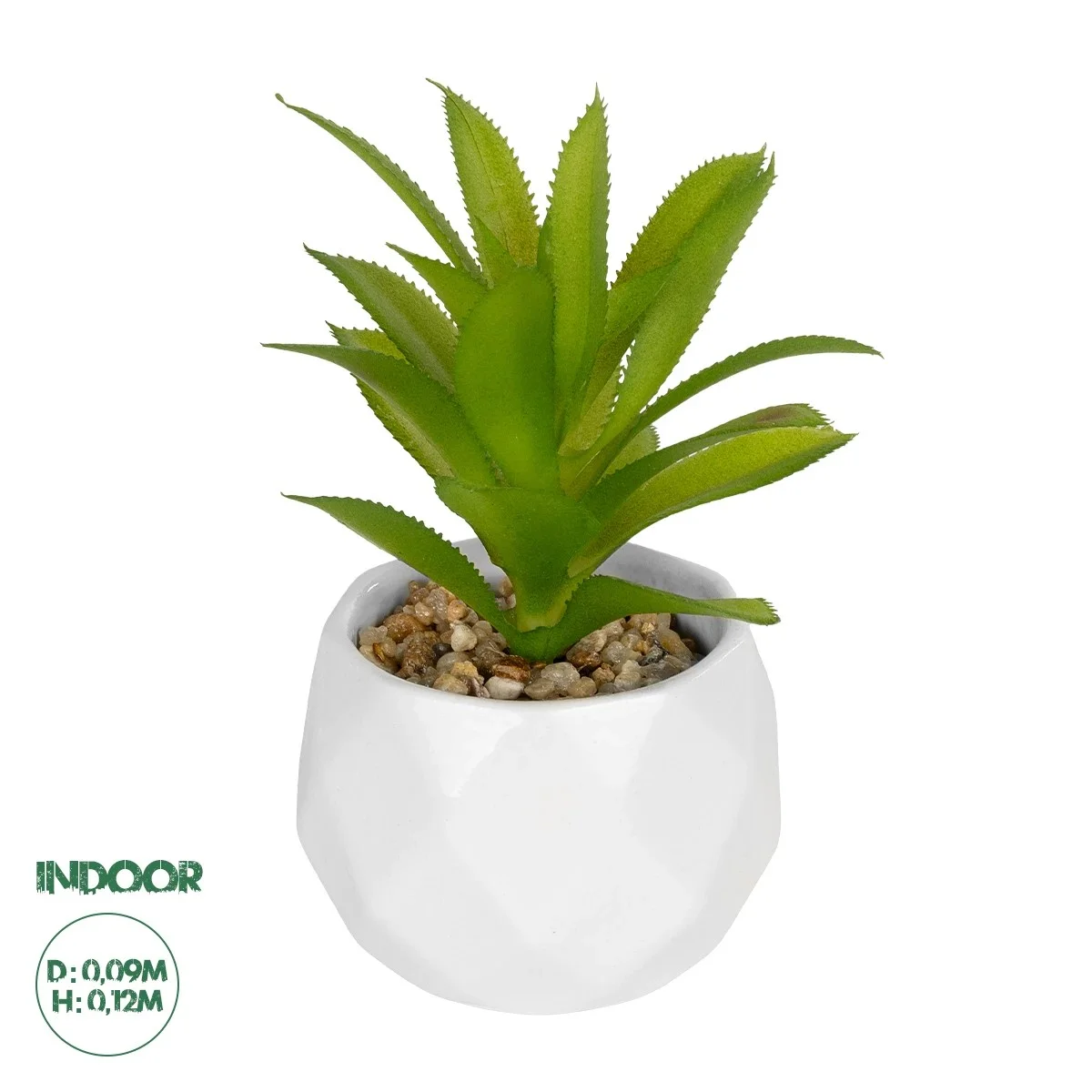 Φωτογραφία προϊόντος: GloboStar® Artificial Garden SUCCULENT ALOE POTTED PLANT 20984 Διακοσμητικό Φυτό Αλόη Φ9 x Υ12cm