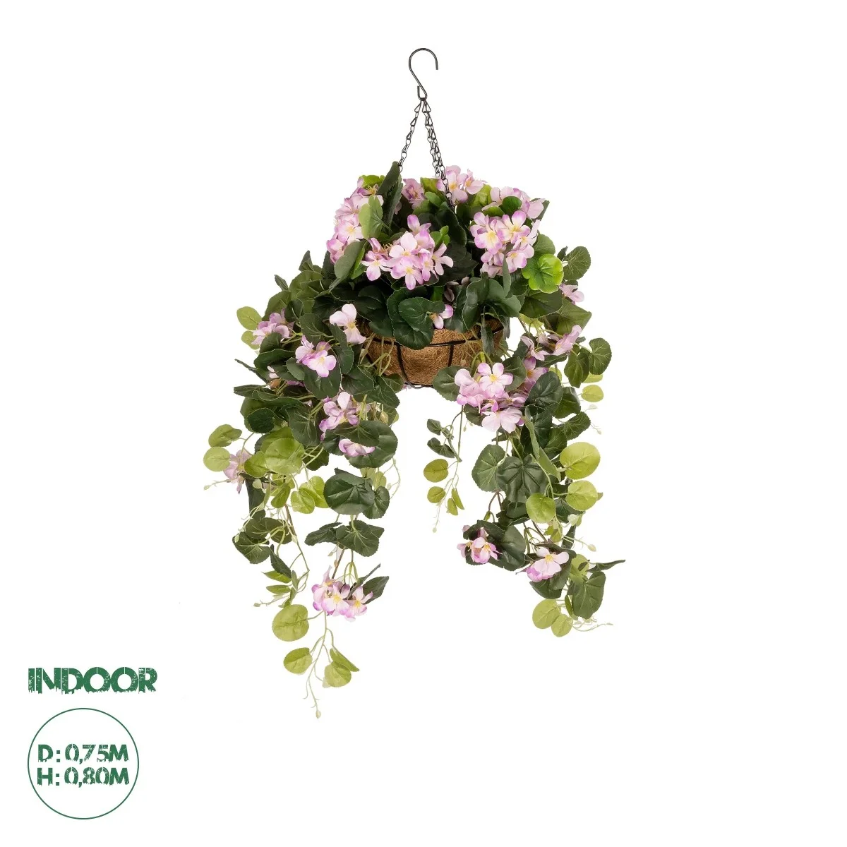 Φωτογραφία προϊόντος: GloboStar® Artificial Garden BEGONIA HANGING PLANT 20639 Τεχνητό Κρεμαστό Διακοσμητικό Φυτό Βιγόνια Π75 x Μ75 x Y80cm