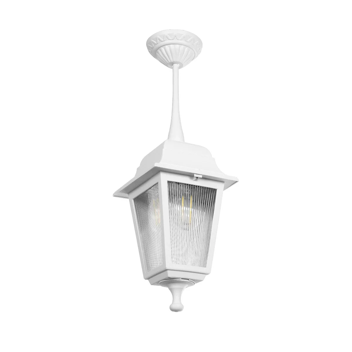 Φωτογραφία προϊόντος: GLOBOSTAR® SOLME 203-0219 Vintage Φωτιστικό Οροφής με Ντουί 1 x E27 AC 220-240V IP44 - Λευκό - Μ15 x Π15 x Υ27cm