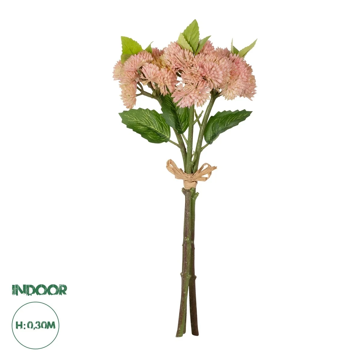 Φωτογραφία προϊόντος: GloboStar® Artificial Garden SALMON PINK SEDUM BOUQUET 21350 Τεχνητό Διακοσμητικό Μπουκέτο Ροζ Σέδο Y30cm