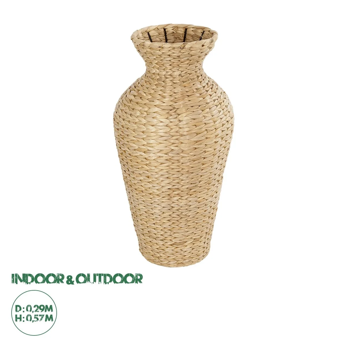 Φωτογραφία προϊόντος: GloboStar® Artificial Garden HAVANA 21229 Διακοσμητικό Πλεκτό Καλάθι - Κασπώ Γλάστρα - Flower Pot Μπεζ Π29 x M29 x Υ57cm
