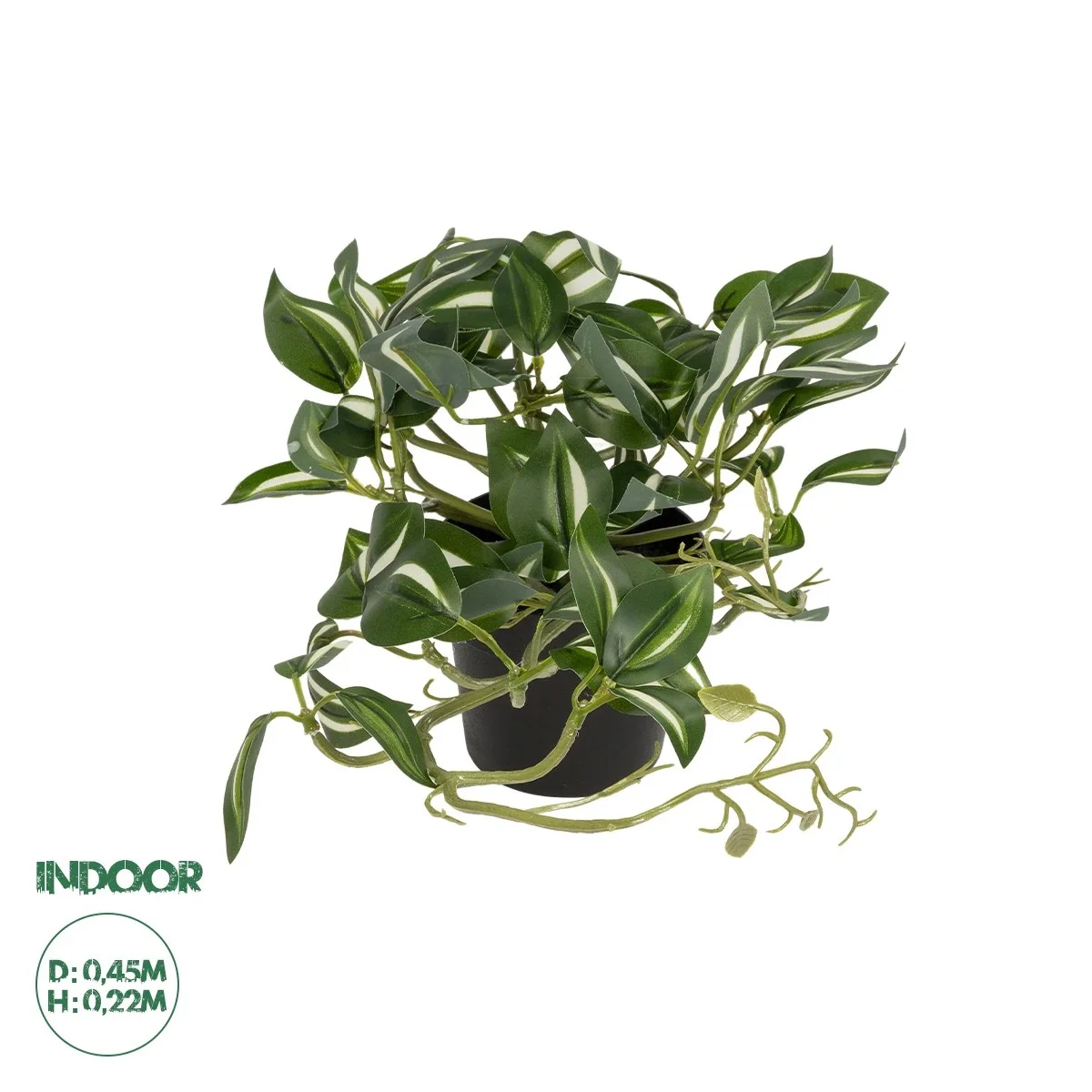 Φωτογραφία προϊόντος: GloboStar® Artificial Garden ZEBRINA PLANT 20960 Διακοσμητικό Φυτό Ζεμπρίνα Φ45 x Υ22cm