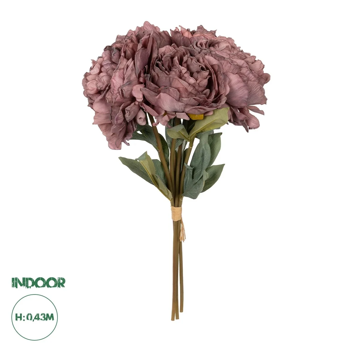 Φωτογραφία προϊόντος: GloboStar® Artificial Garden DARK PINK PEONY FLOWER BOUQUET 21085 Τεχνητό Διακοσμητικό Μπουκέτο Σκούρο Ροζ Παιώνιας Y43cm
