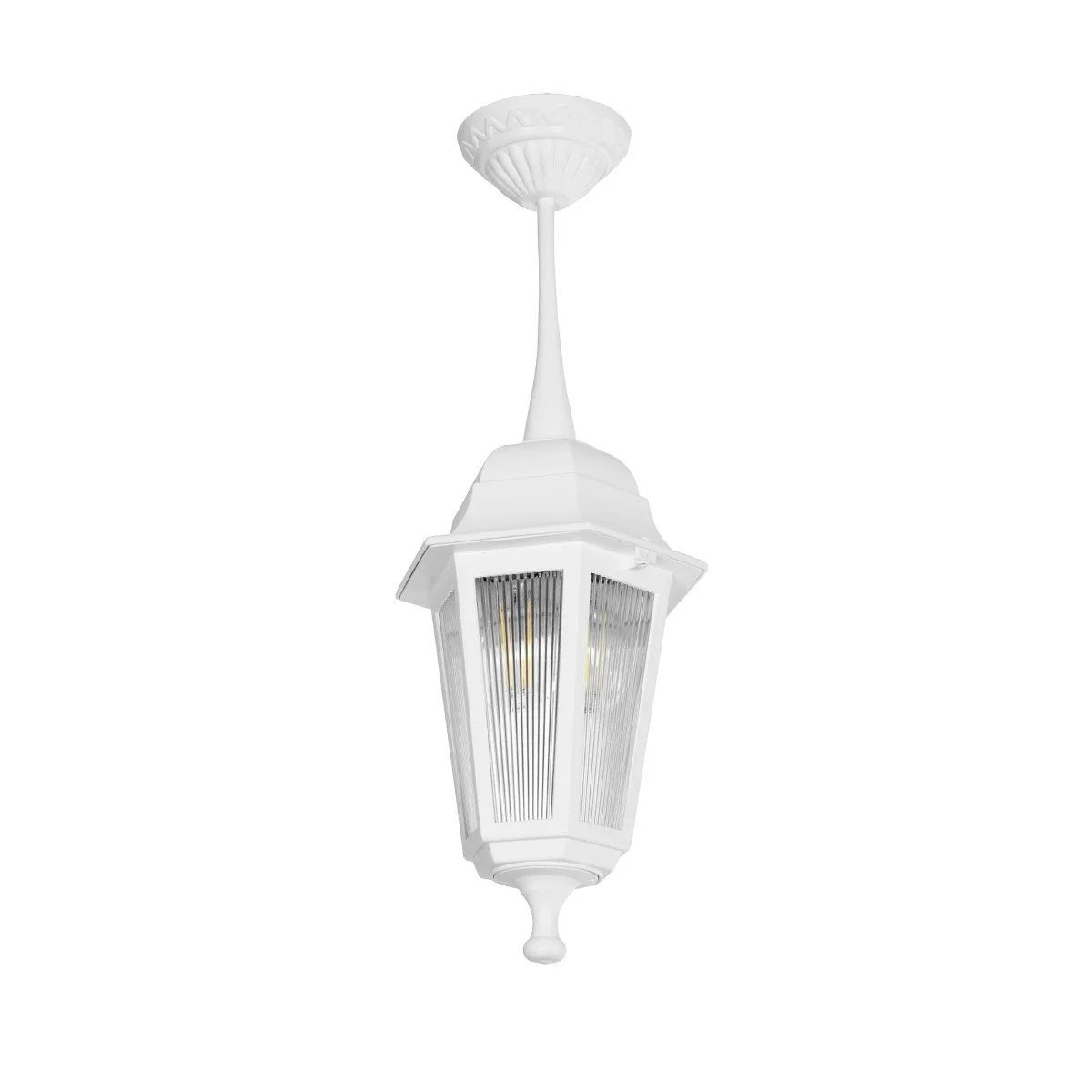 Φωτογραφία προϊόντος: GLOBOSTAR® VITRO 203-0199 Vintage Φωτιστικό Οροφής με Ντουί 1 x E27 AC 220-240V IP44 - Λευκό - Μ17 x Π17 x Υ28cm