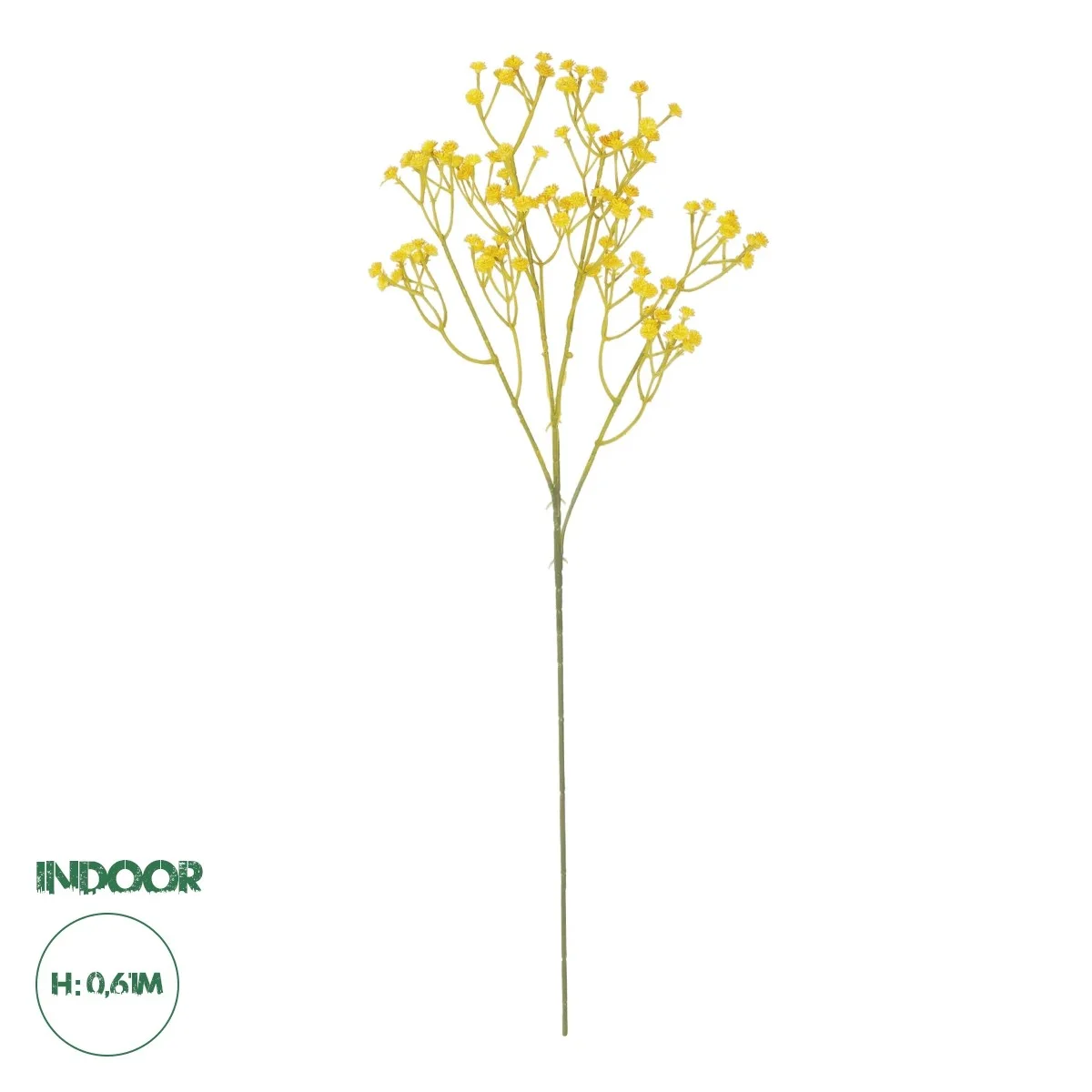 Φωτογραφία προϊόντος: GloboStar® Artificial Garden YELLOW BRANCH BABY BREATH 21370 Τεχνητό Διακοσμητικό Κλαδί Κίτρινης Γυψοφίλης Y61cm