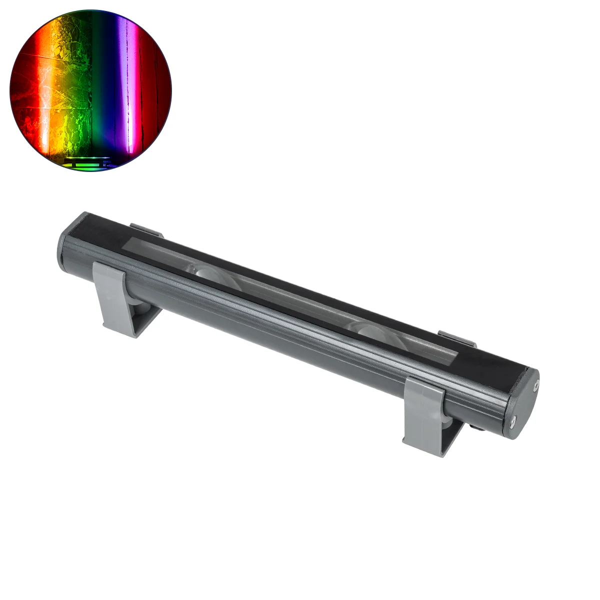 Φωτογραφία προϊόντος: GLOBOSTAR® WINDOWBARI 90513 Φωτιστικό Ανάδειξης Παραθύρων LED 12W 960lm 8°x180° DC 24V Αδιάβροχο IP65 Πολύχρωμο RGBW Dimmable DMX512 - CREE XPE Chip - Γκρι Ανθρακί - Μ30 x Π4 x Υ3.