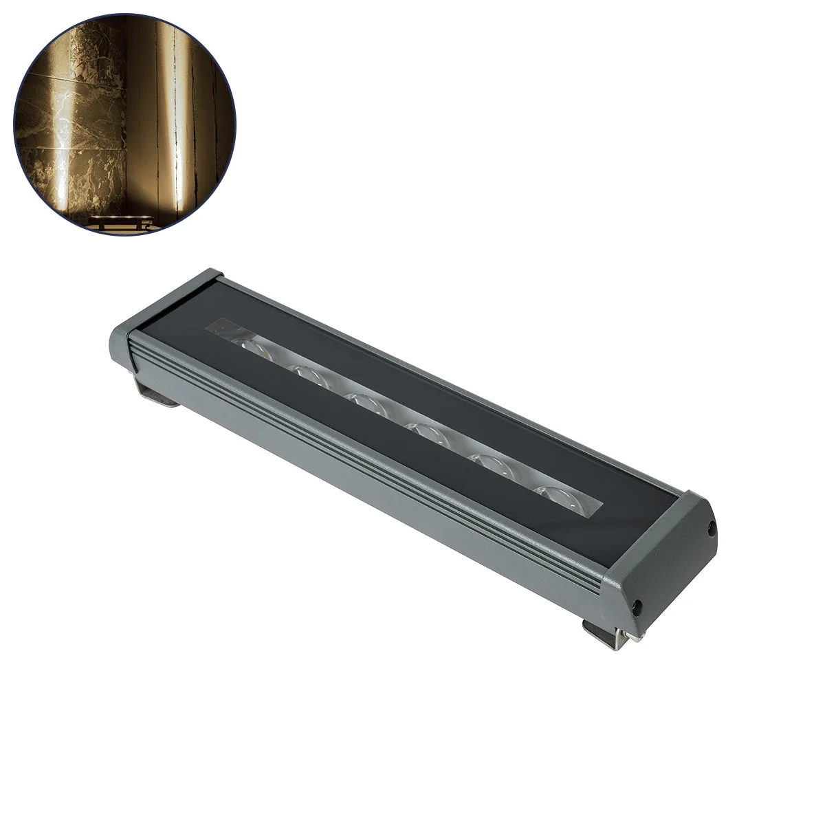 Φωτογραφία προϊόντος: GLOBOSTAR® WINDOWRAFI 90728 Φωτιστικό Ανάδειξης Παραθύρων LED 18W 1710lm 8°x180° DC 24V Αδιάβροχο IP67 Φυσικό Λευκό 4500K Dimmable - CREE XPE Chip - Γκρι Ανθρακί - Μ30.5 x Π6.7 x Υ