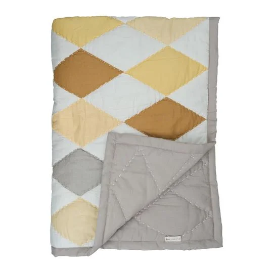 Φωτογραφία προϊόντος: Fabelab - Κουβέρτα Patchwork Diamond Yellow Mix