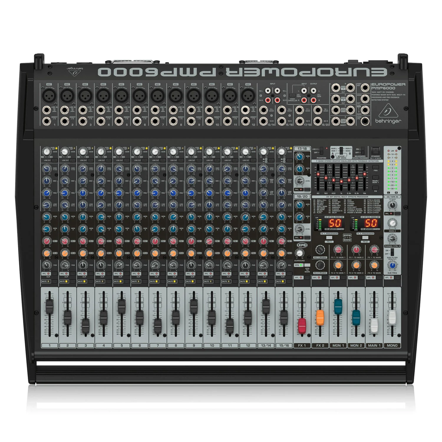 Φωτογραφία προϊόντος: Behringer PMP6000 - Αυτοενισχυόμενη κονσόλα 20 καναλιών 1600W