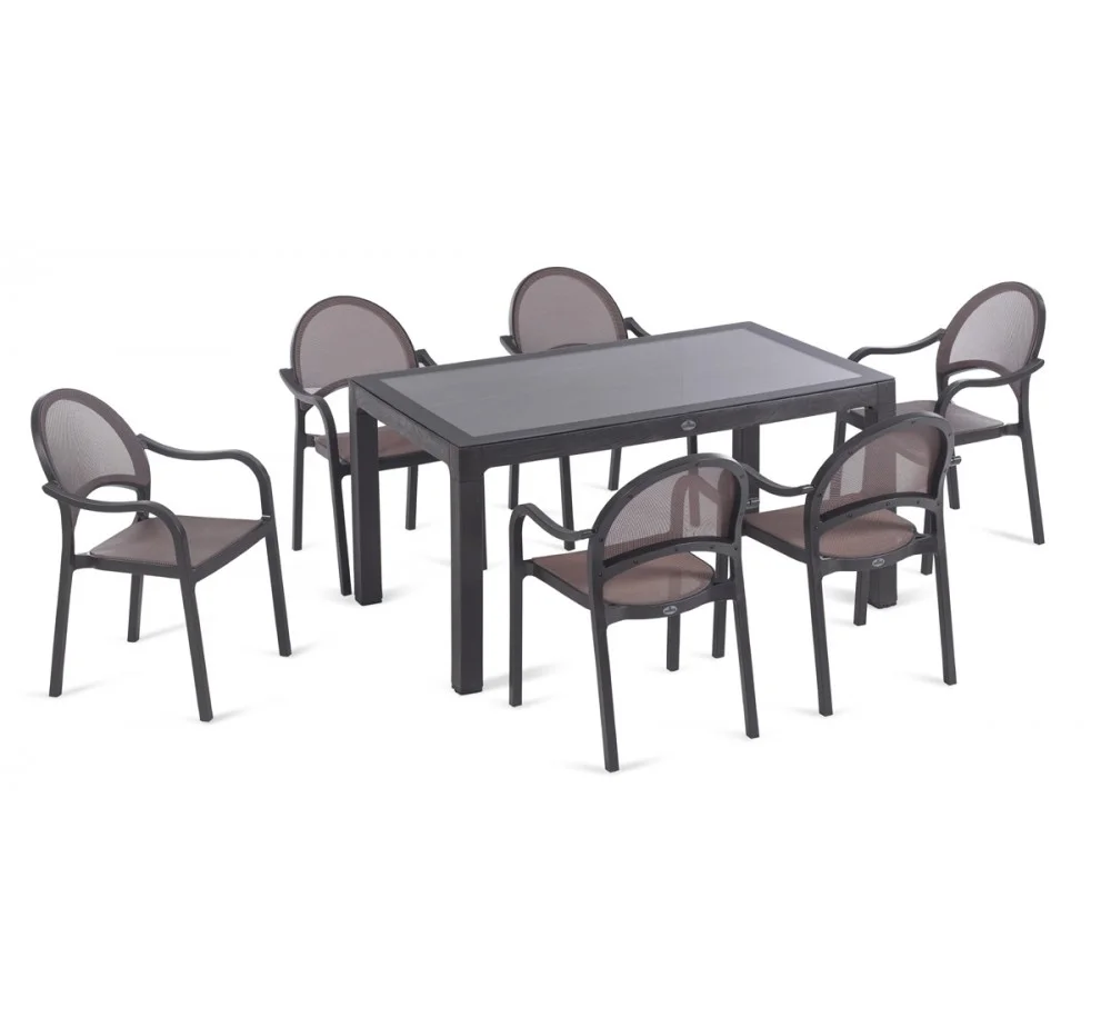 Φωτογραφία προϊόντος: Novussi Florida τραπεζαρία 150x90cm Καφέ Τραπέζι ME TZAMI :150x90x75cm