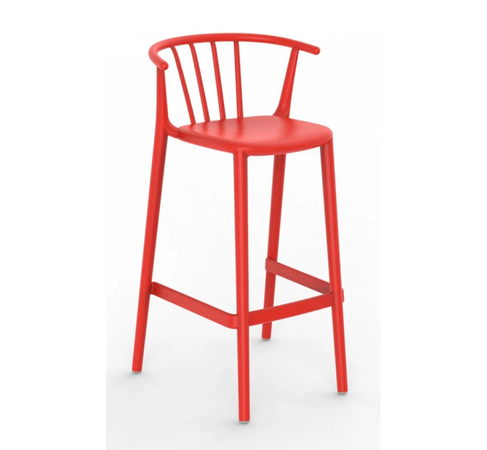 Φωτογραφία προϊόντος: Woody σκαμπό bar Red 52,5x50x98,5(75,5)cm
