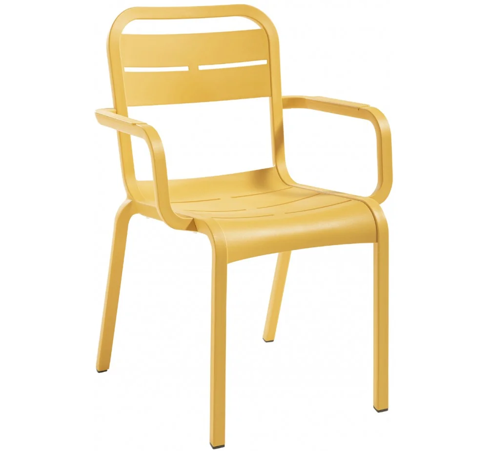 Φωτογραφία προϊόντος: Grosfillex France CANNES πολυθρόνα 737 Mustard yellow 62,5x60x89cm