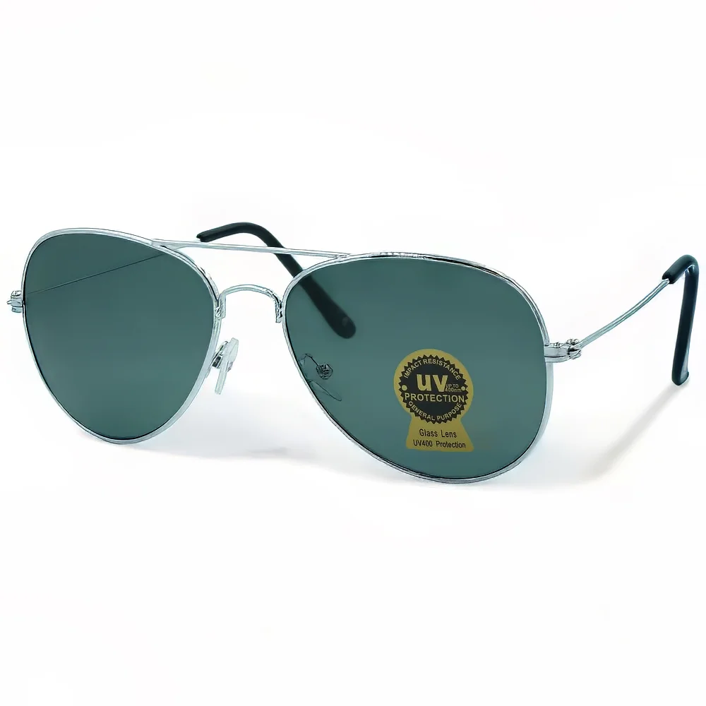Φωτογραφία προϊόντος: OPTOSQUAD Unisex Γυαλιά Ηλίου UV400 Οβάλ με Ασημί Σκελετό και Μαύρο Φακό G3026L6