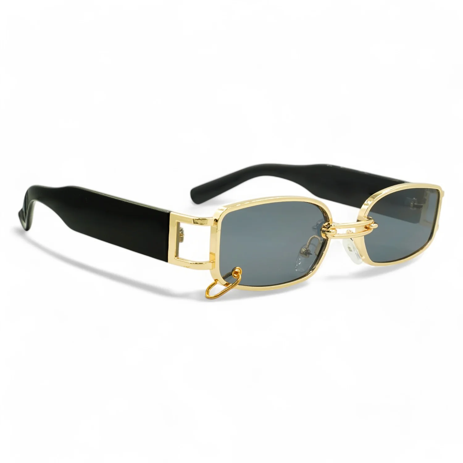 Φωτογραφία προϊόντος: Riverio Unisex Γυαλιά Ηλίου UV400 Μακρόστενο με Χρυσό Σκελετό και Μαύρο Φακό RVF89703