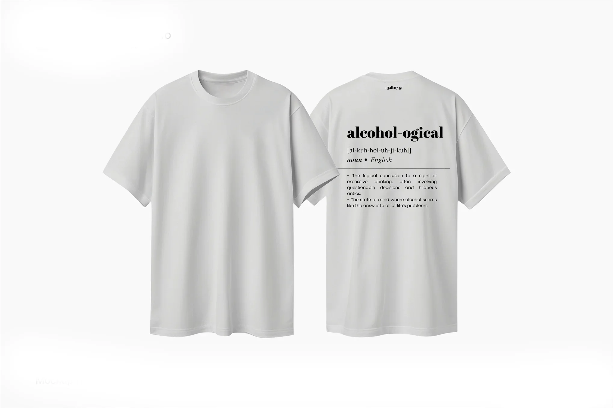Φωτογραφία προϊόντος: T-shirt Alcohol Ogical