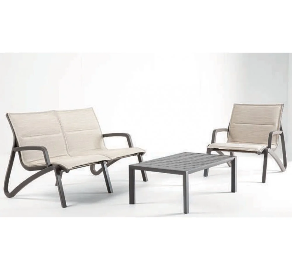 Φωτογραφία προϊόντος: Grosfillex France Sunset Confort Lounge set 4τμχ πολυπροπυλενίου Λευκό 137x83x84