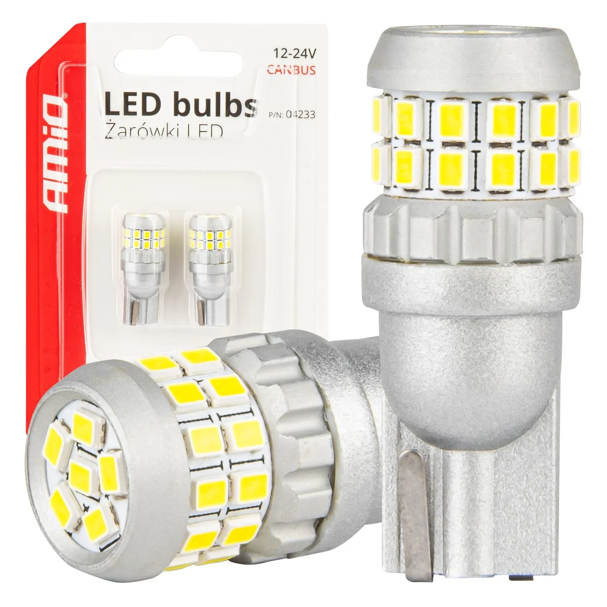 Φωτογραφία προϊόντος: Amio ΛΑΜΠΑΚΙΑ T10 W5W 12V/24V LED CAN-BUS 30xSMD 2016 ΛΕΥΚΟ 5500K ΑΜΙΟ - 2 ΤΕΜ.
