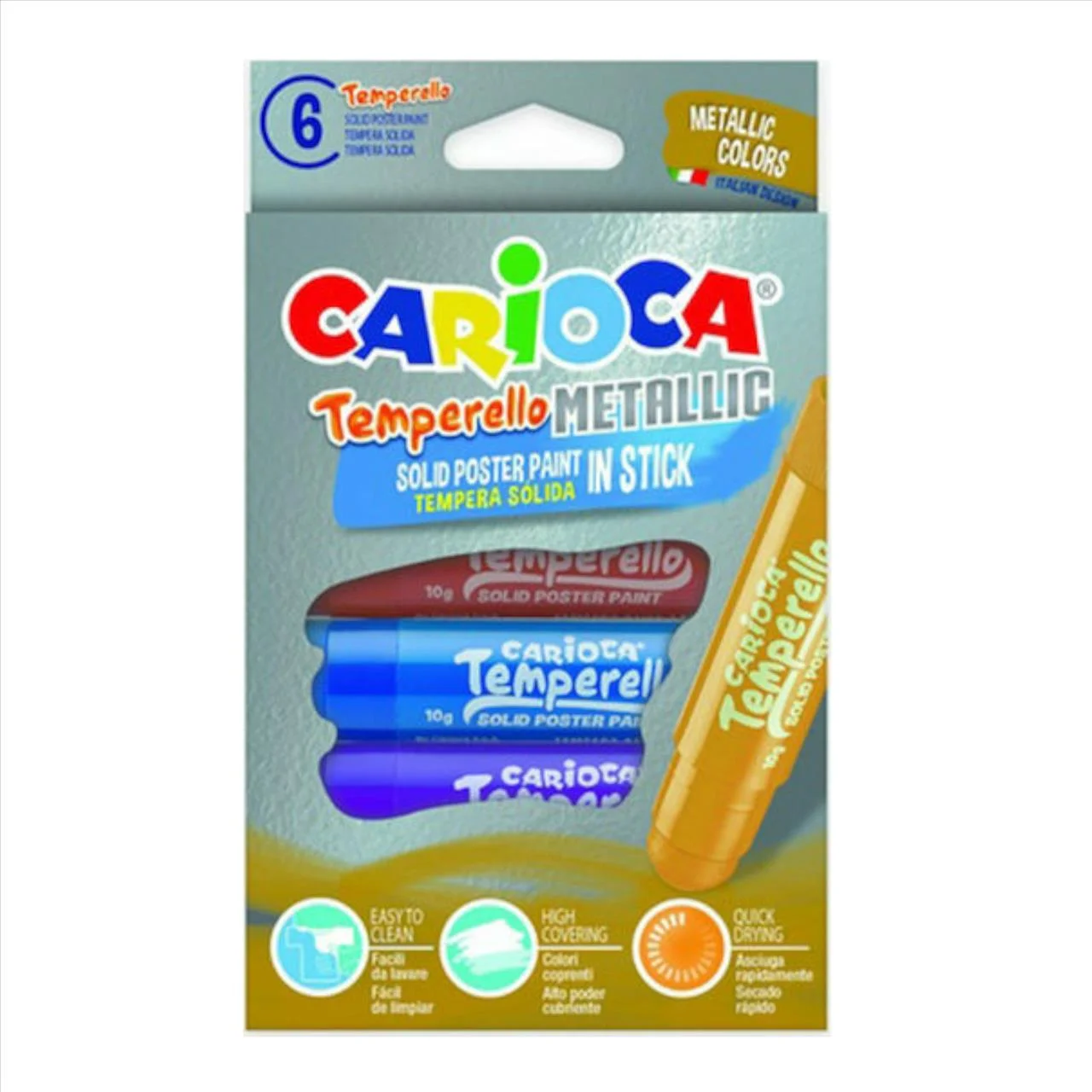 Φωτογραφία προϊόντος: Carioca Τέμπερες Σε Stick Temperello Metallic 6τμχ. - 239.426743