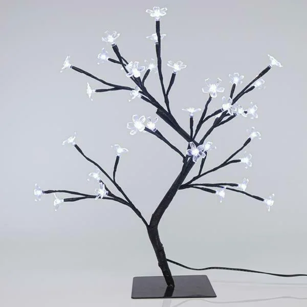 Φωτογραφία προϊόντος: Eurolamp Δέντρο Κερασιά 45cm με 36 Led Λευκα Λουλούδια Σιλικόνης και Μετασχηματιστή IP44 (600-30514)