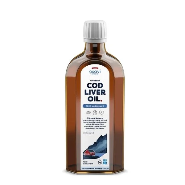 Φωτογραφία προϊόντος: Norwegian Cod Liver Oil Unflavoured (1.000 mg) x 500 ml - Osavi