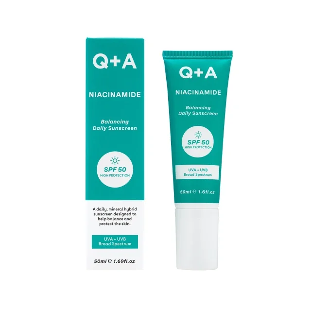 Φωτογραφία προϊόντος: Q+A Niacinamide SPF50 Balancing Daily Sunscreen αντηλιακό προσώπου με Νιασιναμίδη 50ml