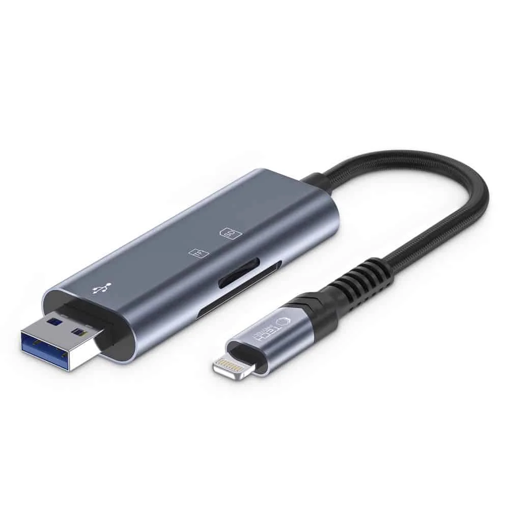 Φωτογραφία προϊόντος: Tech-Protect card reader ultraboost sd +amp; micro sd lightning +amp; usb γκρι