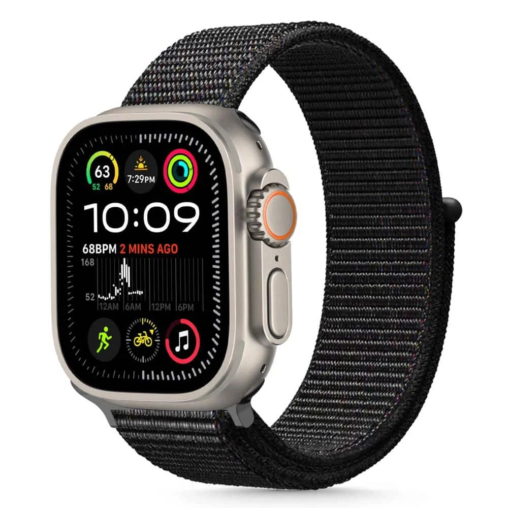 Φωτογραφία προϊόντος: TECH-PROTECT Nylon - θήκη για Apple Watch 6 / 7 8 9 10 SE Ultra 1 2 - Μαύρο