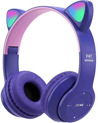 Φωτογραφία προϊόντος: P47M Ezra Cat Ear Ασύρματα/Ενσύρματα On Ear Ακουστικά Μωβ