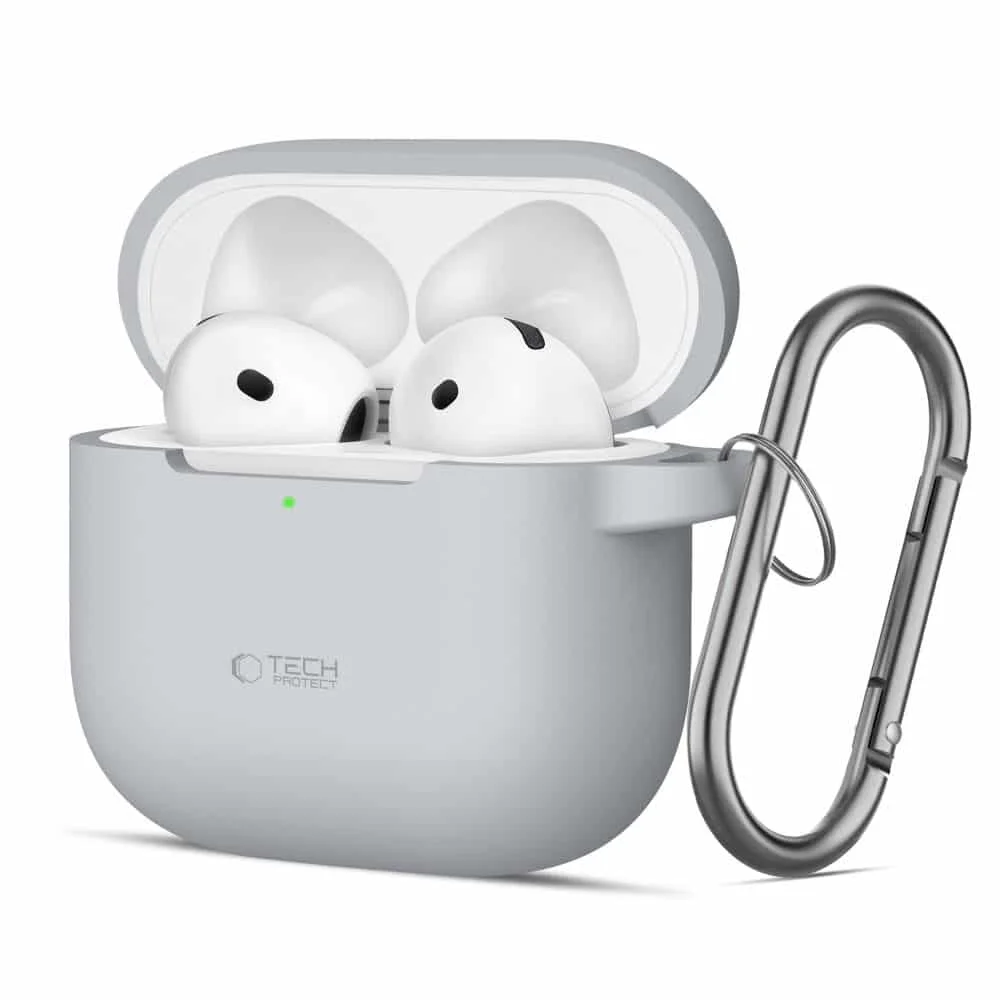 Φωτογραφία προϊόντος: Tech-Protect σιλικόνη γάντζος Apple AirPods 4 γκρι κηρός