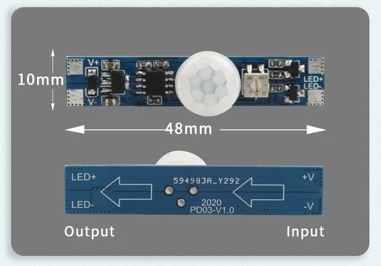 Φωτογραφία προϊόντος: PD01-A1 Mini Smart Automatic on-Off Infrared Detector Motion Sensor