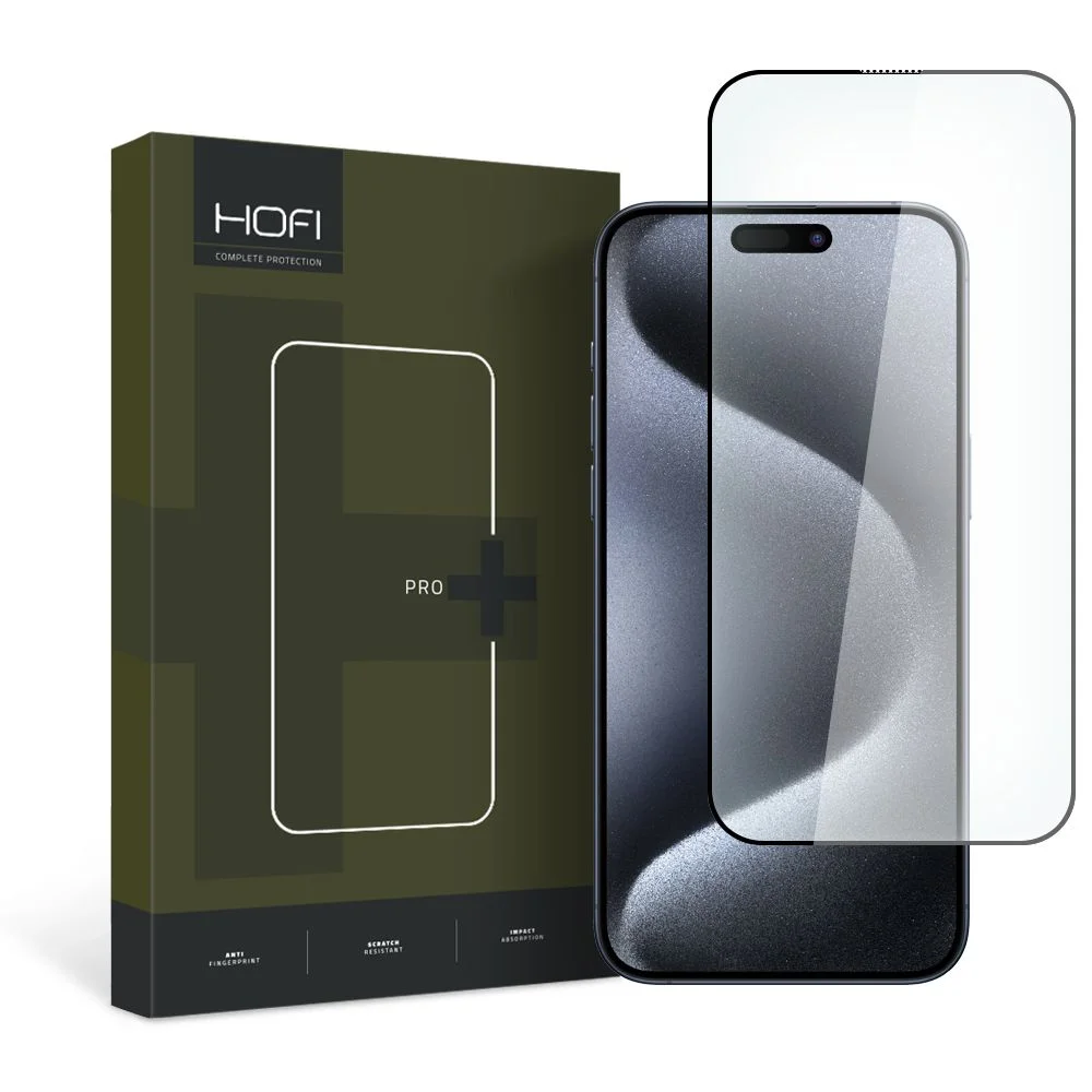 Φωτογραφία προϊόντος: Hofi γυαλί προστασίας Pro+ iPhone 15 Pro Max μαύρο