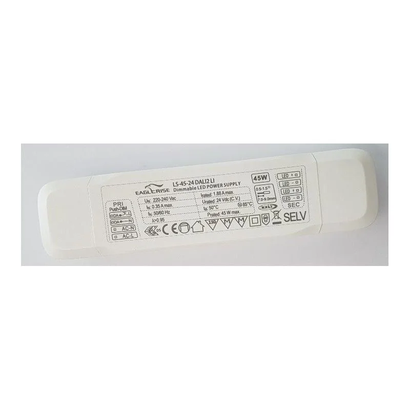 Φωτογραφία προϊόντος: LED DRIVER Eaglerise AC176-264V 45W 24V 1.88A DALI2 + PUSH DIMMING